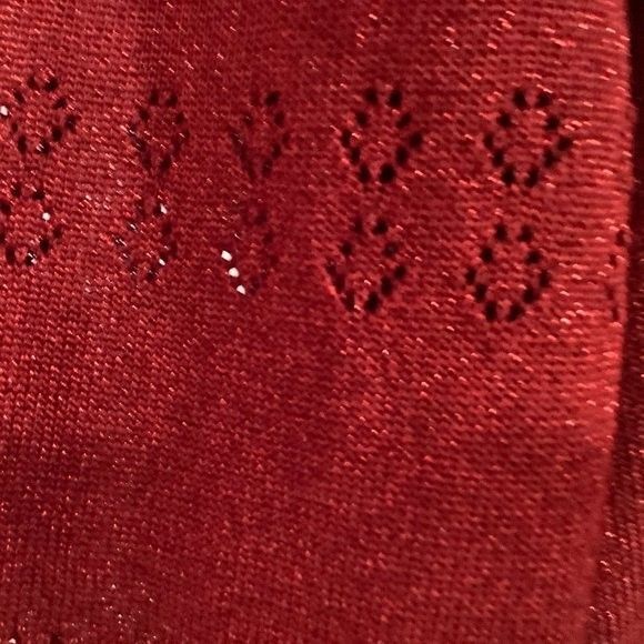 Alfred Dunner Embellished 3/4 Sleeve 2 Fer Sweater Set - Red - Size 1X - Picture 4 of 5